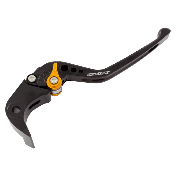 biketek Biketek adjustable cnc brake lever long  - black / gold adjuster - #b60